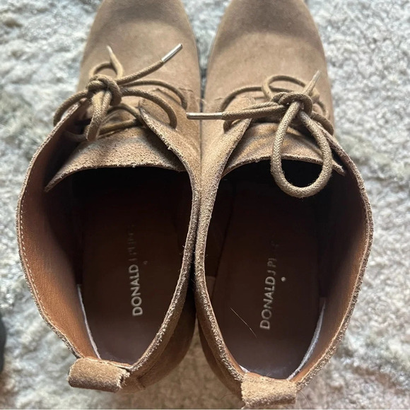 Donald J Pliner Makko bootie ankle boots lace up chunky wedge brown taupe 10 - Picture 5 of 15